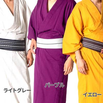 ｜送料無料｜【浴衣+帯+下駄+腰紐】高級無地ちりめん浴衣・(メンズ浴衣)男性用お仕立て上がり浴衣4点セット_7色4サイズ展開|Sサイズ|Mサイズ|Lサイズ|LLサイズ|